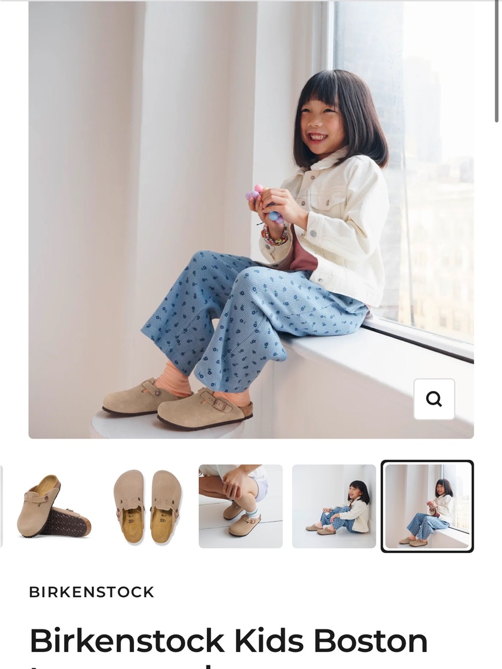 Birkenstock Kids Boston taupe suede
